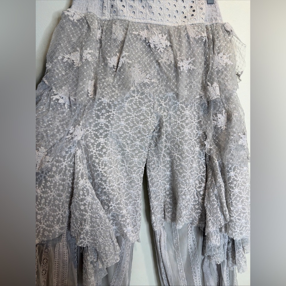 Free People FP ONE Florence Tiered Ruffles Fairy Lace Ethereal Pants XS - Picture 7 of 8